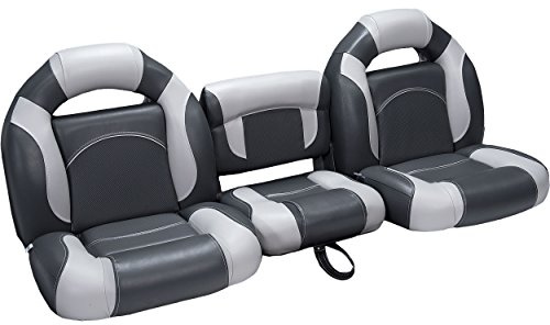 DeckMate 61 Bass Boat Seats (Gray & Charcoal)