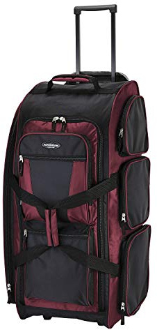 Travelers Club 30 Xpedition Rolling Duffel Bag, Crimson Red