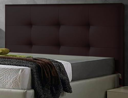 DecorQUALITY ED Cabecero Cama 135 Cabezal Acolchado cabeceros tapizado cabecera Polipiel cómodo Moderno y Resistente Mod. Texas Todas Las Medidas y Colores (Marron wengue, 135 * 70)