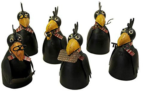 Lot de 6 tabourets de clôture de qualité supérieure - Poteaux / Décoration de jardin en métal