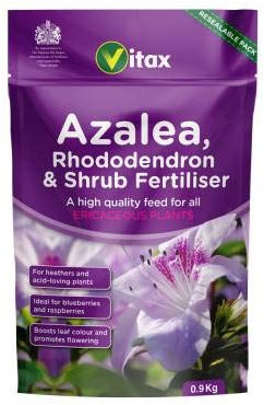 Vitax Azalea Rhododendron & Shrub Fertiliser Pouch (0.9kg) X 3