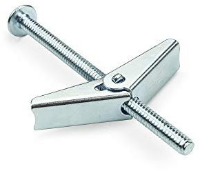 HASWARE Bullone a levetta in acciaio zincato e dado ad alette per appendere oggetti pesanti al muro a secco (1/4 x 3, 8 pz.)