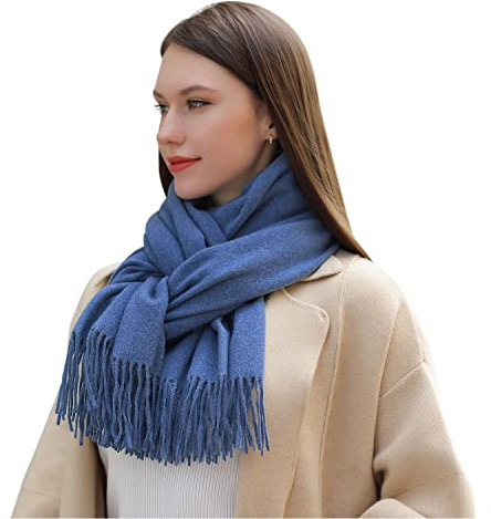 MASADA Damen Winterschal warmer und weicher Schal - Blau