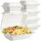 Elsjoy 90 Pack Disposable Clamshell To Go Containers, 9x 6 Single Compartment Take Out Food Containers, Compostable Hinged Container Takeaway Lunch Box for Restaurant, Party, Microwave Safe