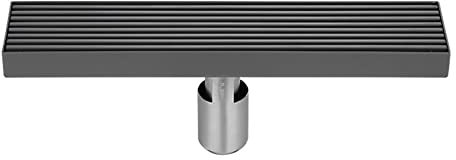 Siphon De Sol Linéaire Gris Avec Grille Amovible, Filtre À Eau Profonde Caniveau De Douche, Siphon De Douche Rectangulaire En Acier Inoxydable Avec Passoire À Cheveux, Anti-Colmatage Et Odeur,120cm