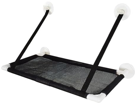 Ailgely Hamaca ventana gato hamaca gato ventana percha de ventana cama, hamaca gato con ventosa, asiento de descanso de gato para broncear, ahorro de espacio soporta 22 libras