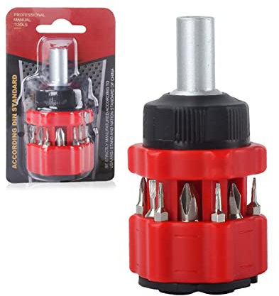 Portable Screwdriver Set 13 in 1 Screwdriver Set Ratcheting Precision Cross Slot Two-Way Screwdriver Set Home Repair Hand Tools (Color : 13 in 1)