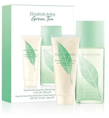 Elizabeth Arden - Green Tea, Geschenkset für Damen: Green Tea Duft 100 ml + Körpercreme Honey Drops 100 ml, Geschenkbox für Damen