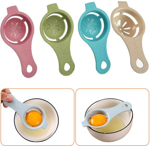 YJWYDM Egg Separator Egg Yolk White Separator Tool Egg Yolk Remover Cool Gadget Egg Cutter Egg White Separator, Kitchen Gadgets Egg Whites Liquid Egg Yoke Egg Cracker Kitchen Baking Gadget, four