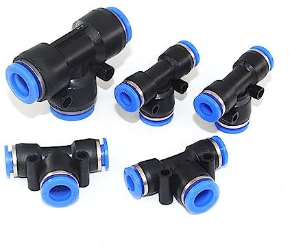 Pneumatische Armaturen, pneumatischer Schlauchverbinder, Luft-Schnellverbinder, pneumatische Armaturen, Kunststoffverbinder, 4 mm, 6 mm bis 8 mm, Luft-/Wasserschlauch, gerade Gas-Schnellverbinder, 5 S