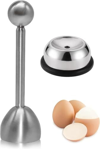Abridor de Huevos,Acero Inoxidable Separador Cáscara de Huevo,Cortador de Cáscara Acero Inoxidable,Separador De CáScaras De Huevo,para Abrir Huevos,1 PC Perforadora de Huevos para Cocina Restaurantes