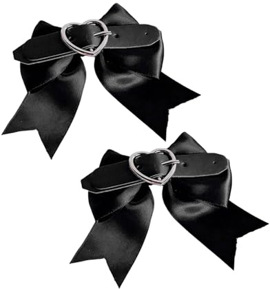 YUGSHNKFC Bowknot Haarnadel Mit Kette Für Frauen Kinder Gothic Stil Charme Haar Clip Ästhetik Halloween Haar Zubehör