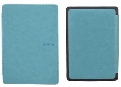 RUIPOCX Hüllen kompatibel mit Kindle 4./5. Generation Modellnummer D01100 E-Book-Reader 6'' 2011 und 2012 Lederhülle(Light Blue)