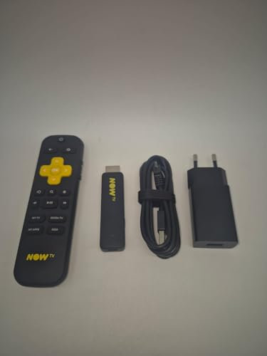 NOW TV Streaming Stick con Telecomando, HDMI, Cavo USB e Adattatore di Alimentazione, Nero