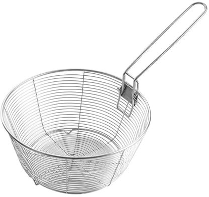 LVUNZJCA Colino Schiumarola Cestino for friggere Cestino Pieghevole for Patatine Fritte per Cucina(25cm)