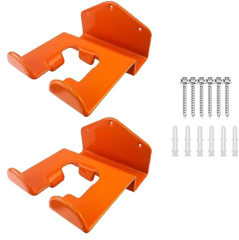 Garage Organizer Trimmer Rack, 2pcs Heavy Duty Weeder Hanger Wall Mount Garden Power Tool Holder for Lawn Mower, Hedge Trimmer, Grass Cutter