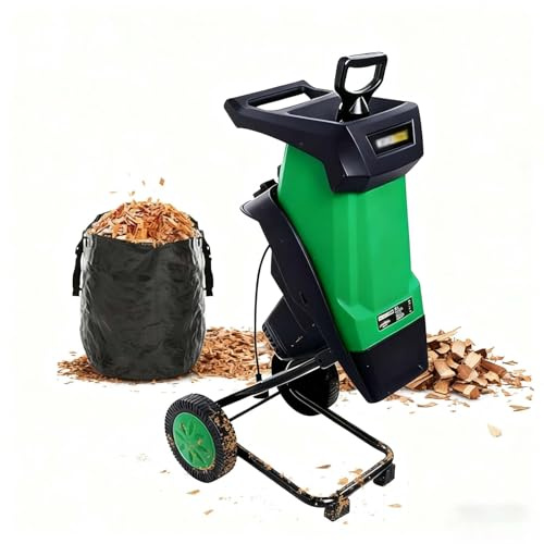 SIEEOUR 2400w Trituratore Da Giardino Elettrico,Cippatore Legno 40mm Con Contenitore Di Raccolta 50l,Spegnimento Di Sicurezza E Design Portatile,Perfetto Per Rifiuti Organici Giardino
