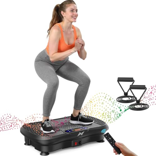 AXV Vibrationsplatte Testsieger, Rüttelplatte Sport für Zuhause,Vibration Plate mit 120 Stufen und 5 Modi, 150 kg Belastbar, für Ganzkörpertraining, Abnehmen, Fettverbrennung