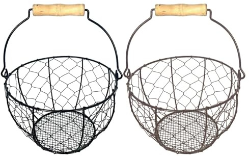 Egg Gathering Basket - Metalltråd Köksbehållare | Organisk Korg För Bänkskiva I Järn, Förvaringshållare För Lantbruksprodukter, Tålig Trådkorg F́ör Ägg Frukt Grönsaker Potatisskafferi Användning