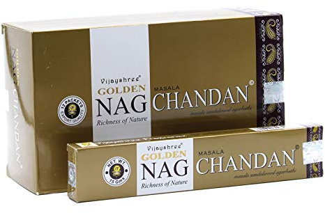 180 gms Box of GOLDEN NAG CHANDAN Masala Agarbathi Incense Sticks - in stock and shipped by Busy Bits by Golden Nag