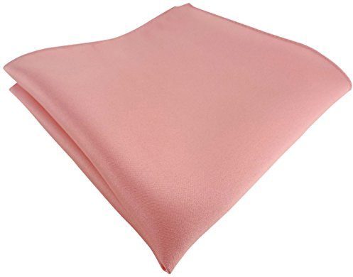 TigerTie Satin Einstecktuch in dunkelrosa einfarbig Uni - Tuch Polyester - Größe 26 x 26 cm