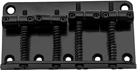 Musiclily 57mm Bajo Puente Fijo Hardtail Bridge para 4 Cuerdas Precision Jazz Bass,Negro