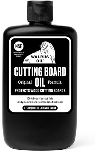 WALRUS OIL - Cutting Board Oil and Wood Butcher Block Oil, 8 oz Bottle, FDA Food-Safe