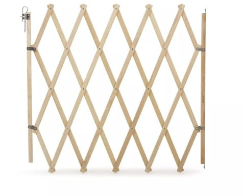 Bettacare Expandable Pet Barrier, Natural, 60cm - 108cm, Screw Fit | Wooden, barrier for dogs and puppies, folds flat for storage and easy everyday use.