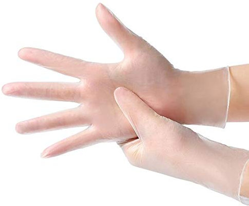 Splashes & Spills, Guanti Monouso non Medicali in Vinile, Taglia M, 100 Unità per Scatola