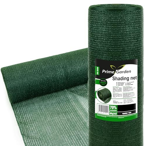 Prime Garden® Brise-Vue - Protection Solaire - Vert Brise-Vue - Filet D'ombrage pour Balcon, Jardin, Balustrade, Terrasse, Anti-UV (Valeur d'ombrage 70%, 1,5 m x 25 m = 37,50 m²)