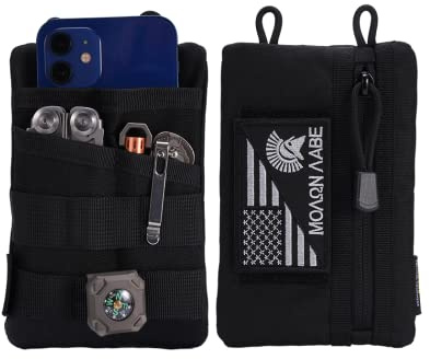 VIPERADE VE3-P Pocket Organizer Pouch, Small EDC Pocket Pouch with DIY Patches Area, EDC Organizer with 4 Tool Storage for Flashlight, Multitools, Pen