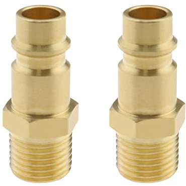 VGOL Lot de 2 raccords de prise d'air comprimé NW 7,2 avec filetage extérieur de 6,35 mm pour connexion d'air comprimé, raccords de tuyau d'air, compresseur d'air, prise mâle à connexion rapide