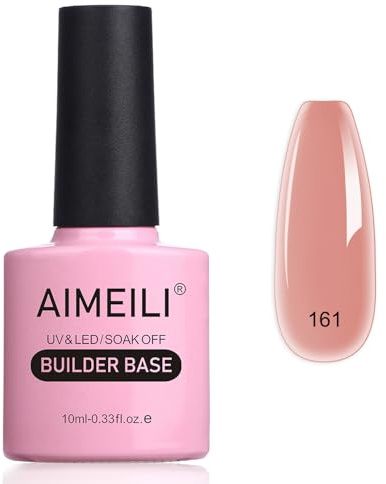 AIMEILI 8 IN 1 Builder Gel 10ml UV Nagellack Unterlack Aufbaugel Nägel 161 | Builder Gel In a Bottle, Nail Builder Gel UV Dickflüssig, für Nagelverlängerung Nagelreparatur Nail Strengthener UV
