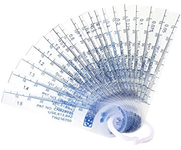 QUARKZMAN 0,05-1,5 mm Spessore Tastatore Calibro Gap Riempitivo X 1pz Plastica 18 in 1 per Design Industria e Componenti Elaborazione Industria