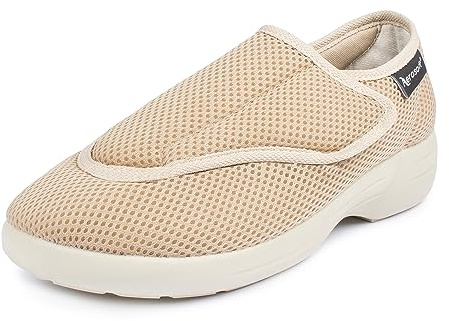 Aerosoft Zapato de rehabilitación Stretch 17 Mujer Hombre Ancho G-H Cierre Antideslizante (Beige, Sistema Tallas Calzado EU, Adulto, Mujer, Números, Mediano, 37)