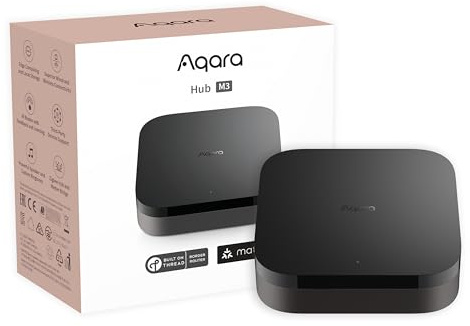 Aqara Smart Hub M3 for Home Automation, Matter Controller, Thread Border Router, Features Aqara Zigbee(Not 3rd-Party), Bluetooth, Wi-Fi, PoE, IR, Supports HomeKit,Alexa, Google Assistant, IFTTT