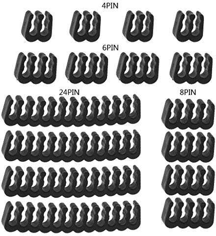 16 Stück/Set PP-Kabel-Kamm/Klemme/Clip/Organizer/Kommode für 2,5–3,2 mm PC-Stromkabel, Verkabelung, 4/6/24-poliges Computerkabel, Heimwerker-Werkzeug-Set, Heimbedarf, Wohnzimmer, Temperaturmessung,