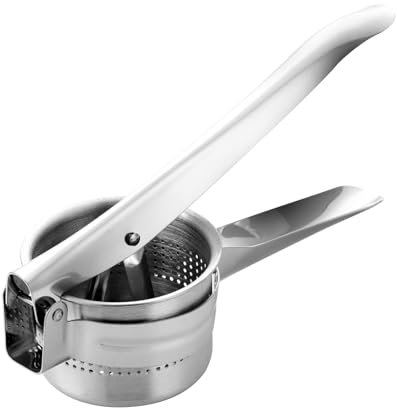 Wenrescry Kartoffelpresse, Multifunktionale Edelstahl Spätzlepresse, Kartoffelstampfer und Spaghettieispresse, Ergonomisches Design, Langlebig und Einfach zu Reinigen – Perfekt für Kartoffeln, Spätzle