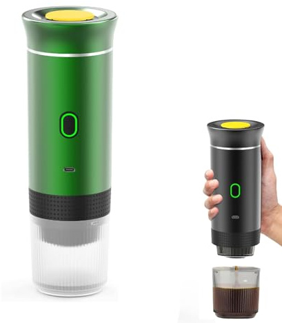 Macchina per caffè portatile, caffettiera portatile, macchina da caffè, macchina da caffè con capsule auto-riscaldanti per USB-C, macchina da caffè espresso riscaldamento elettrico da viaggio, per 12
