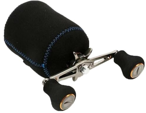 Générique Fiske Casting Reel Cover, Baitcaster Cover Storage Bags, bärbara badcaster rullskydd, skyddande gjutningsfodral, fiskerullväska för herr och far 8 cm/fiskegjutning rullskydd 1, Material:
