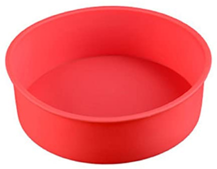 OFFSCH 3pcs Silicone Cake Tins Round Molds Liners Baking Molds for Cakes and Cookies Non-Stick Easy to Clean Random Color