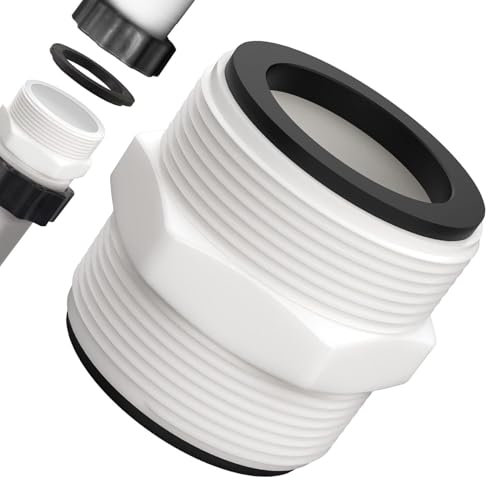 Adaptador de manguera de la piscina, conector de manguera de la piscina - Accesorios de mangueras de piscina en tierra con anillos de junta de 2 l,Conexión de plomería Skimmer, adaptador de extensión