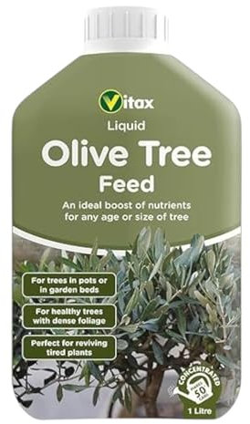 Vitax Olive Tree Liquid Feed 1L – Fast-Acting Plant Food with Extended Nitrogen Release – Promotes Healthy Growth, Lush Foliage & Better Fruiting – Ideal for Pots, Containers & Garden Borders