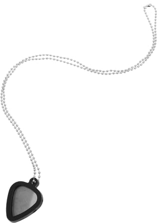 HOOTNEE Gitarrenplektrum Halskette Verstellbar Aus Strapazierfähigem Silikon Mit Edelstahlhalter Für Ukulele Guitar Bass Musikschmuck Für Musiker