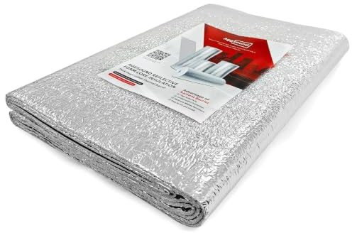AggSound 2,9mm 40×300cm Panel-Isolierung, Heizkörper Reflexionsfolie, Heizung Isolierfolie mit Schaumstoffkern, Isoliermatte für Wandisolierung Kälteschutz