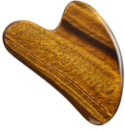 Hoement Tigerauge Gua Sha Massageplatte aus Langlebigem Material Handliches Scraping Board zur Schmerzlinderung Fördert Durchblutung und Lymphfluss für Gesicht Nacken und