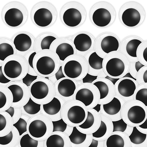 NISENTIA 100 occhi oscillanti autoadesivi grandi, 30 mm, occhi autoadesivi grandi, grandi Googly Eyes fai da te, occhi oscillanti, grandi e autoadesivi per scrapbooking fai da te