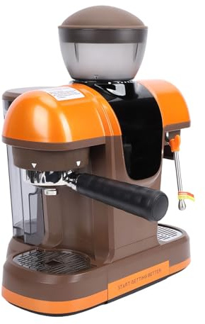 Zerodis , Máquina de café Expreso con Molinillo de Varita de Vapor para el Hogar, Oficina, Estilo Barista, 19 Bares, 800 Ml, 58 Mm, Semiautomático (Enchufe europeo 220V)