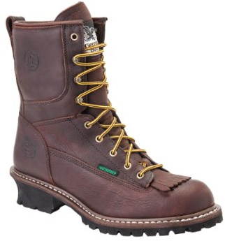 Georgia Boot Steel Toe Waterproof Logger Boot, Brown, 12 Wide US