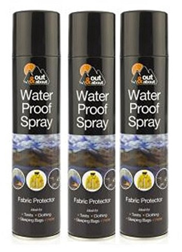 3 X 300ml Water Proof Spray Fabric Protector Tents Camping Fishing Hiking Clothe